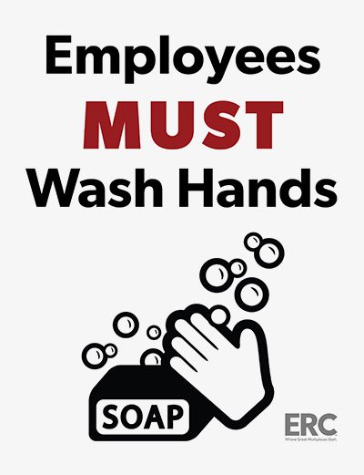 Employees Must Wash Hands Signs